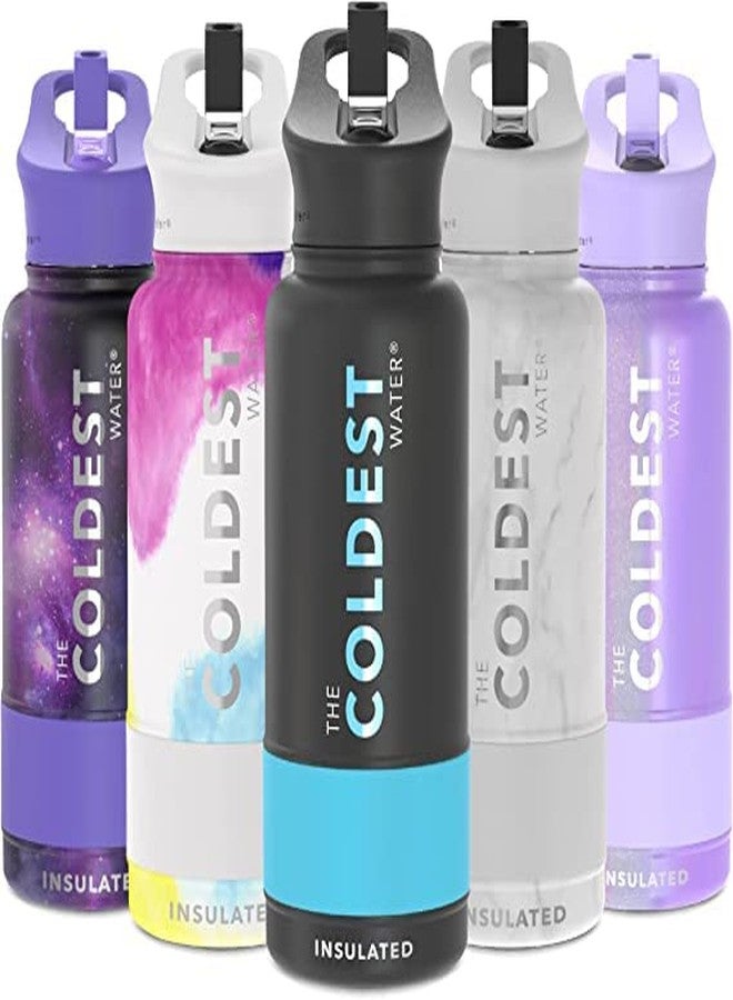 The Coldest Water Bottles | 48+ Hours Hot and Cold | Leak Proof | FDA Approved | Insulated Dual Walled | Stainless Steel Bottle with Sipper| Perfect for Gym, Office, Travel, (Matte Black, 32 OZ) - Image 2